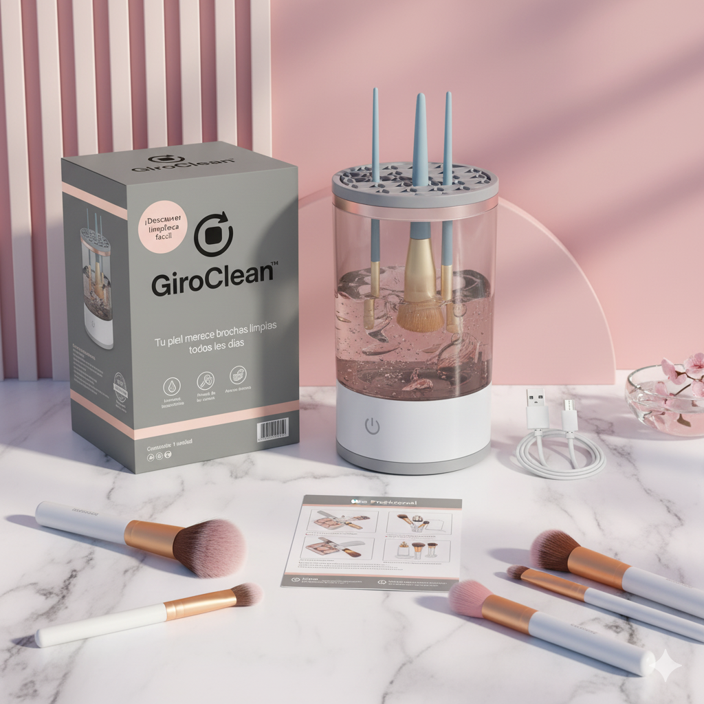 GiroClean™ – Limpieza profesional de tus brochas en segundos